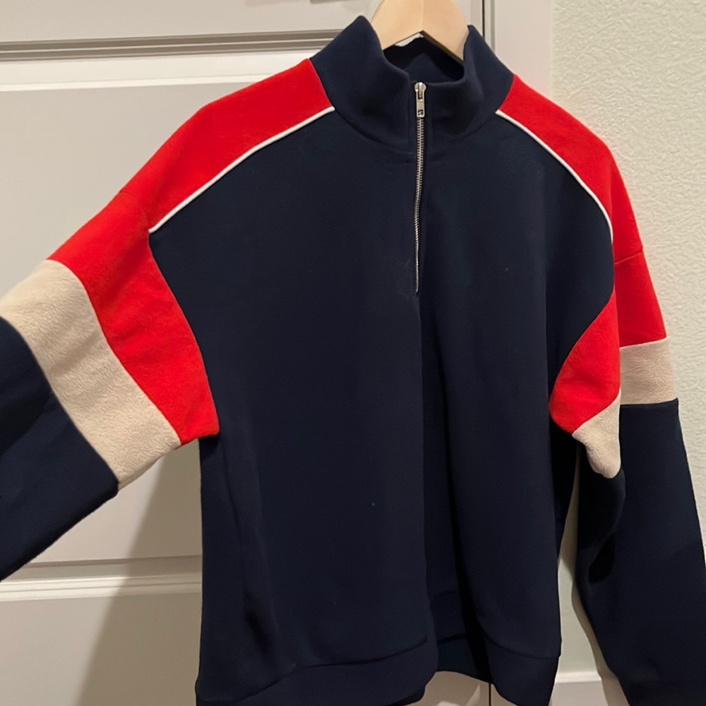 retro quarter-zip sweater